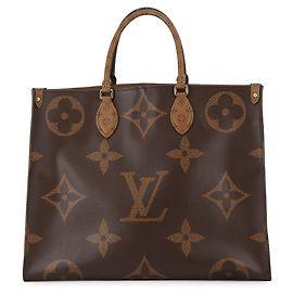 Borsa Tote OnTheGo GM Monogram Reverse Gigante Louis Vuitton Rosso