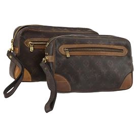 LOUIS VUITTON Bolsa Clutch Monograma 2 Set LV Auth bs33746 Monograma