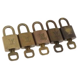 LOUIS VUITTON Set di 5 Lucchetti in metallo Oro LV Auth 173287 D'oro