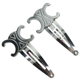 Céline Fermaglio per capelli Triomphe CELINE in metallo Argento Auth AMZ181M Argento