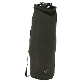 Borsa a Spalla PRADA in Nylon Khaki Argento Autentica bs33915 Argento Cachi