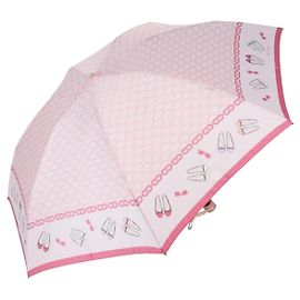 Céline CELINE Macadam Canvas Folding Umbrella Nylon Pink Auth YKZ608A Pink