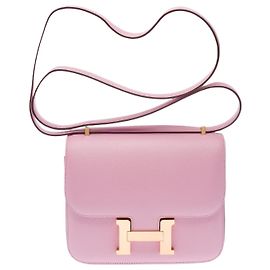 Hermès Bolsa HERMES Constance em Couro Roxo - 103409 Roxo