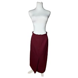Chloé Falda de lana vintage Chloe burdeos FR42 Burdeos