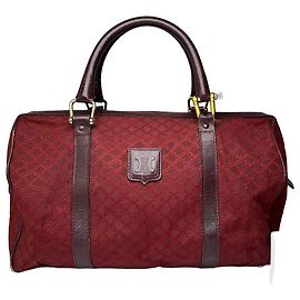 Céline Sac Boston Monogram Triomphe Celine Paris Vintage Violet Bordeaux