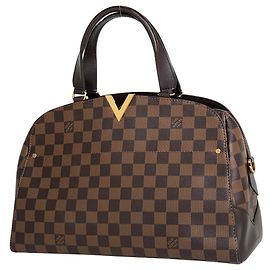 Sac à main Bowling Kensington Louis Vuitton Marron Damier ebène