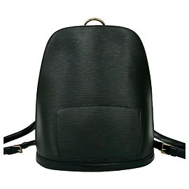 Louis Vuitton Vintage Gobelin Epi Leather Backpack Black