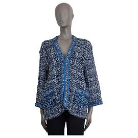 Chanel Jacke aus blauer Wolle Blau