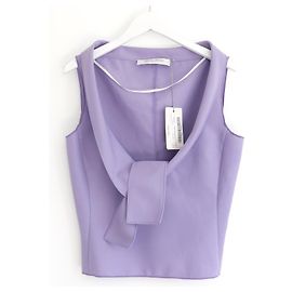 Blouse à col châle lilas Miu Miu Automne 2000 Violet