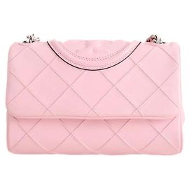 Borsa a spalla Tory Burch in pelle rosa Rosa