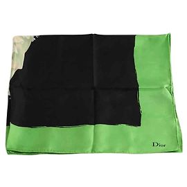 Foulard Dior in seta nero Nero