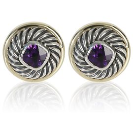 Orecchini Albion in ametista in oro giallo e argento sterling di David Yurman Altro