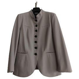 Autre Marque Blazer Acolchoado Cinza de Poliamida Cinza