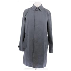 Prada Giacca lunga con stampa Blu navy