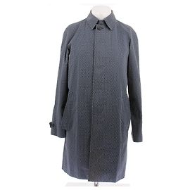 Prada Veste longue à imprimé Bleu Marine