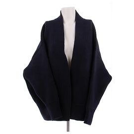 Alaïa Marinefarbener Wollcardigan Schwarz