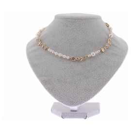 Autre Marque Collier en perles plaqué or Doré