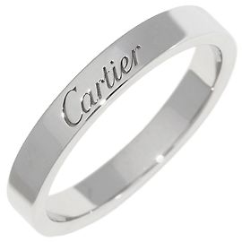 Cartier C de Cartier Pt950 Ring Size 14.5 Silvery