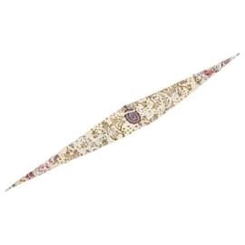 Lenço de seda com logo Dior Multicor Bege