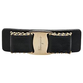 Barrette Vara en ruban Salvatore Ferragamo Noir