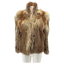 Sandro Giacca in pelliccia marrone Cammello