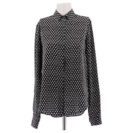 Yves Saint Laurent Chemise noire à imprimée Noir