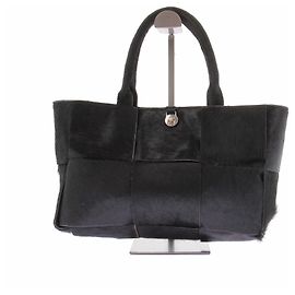 Autre Marque Bolsa de mão de pele preta ADAX Preto
