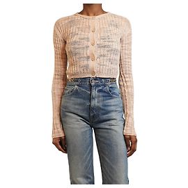 Acne Rosa gerippter Cropped-Cardigan - Größe XS Pink