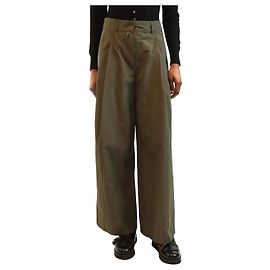 Dries Van Noten Olive parachute pants - size UK 6 Green