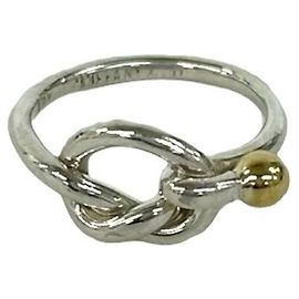 Tiffany & Co. Love Knot Ring Silvery Golden