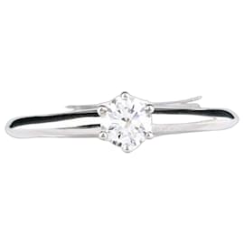 Anello Solitario in Platino Tiffany & Co. Argento