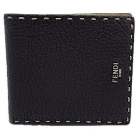 FENDI Selleria Bifold Wallet Beige