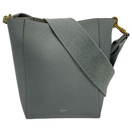 Céline Borsa a spalla Sangle in pelle di vitello Celine Blu