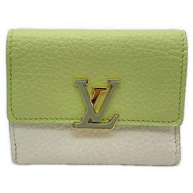 Carteira Capucines XS em Taurillon Louis Vuitton Branco Verde