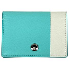Tiffany & Co. Blue Leather Business Card Case Blue
