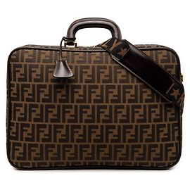 Fendi Brown Zucca Canvas Briefcase Brown
