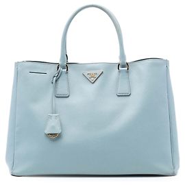 Prada Blue Large Saffiano Lux Galleria Tote Blue Light blue