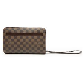 Pochette Saint Louis Damier Ebene Marrone Louis Vuitton Marrone