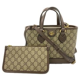 Borsa tote Ophidia piccola di Gucci Marrone