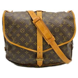 Louis Vuitton Monogram Canvas Saumur 35 Shoulder Bag Brown