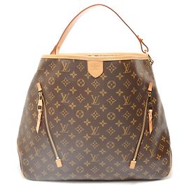 Sac à main épaule Louis Vuitton Monogram Delightful GM Marron