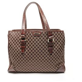 Céline Celine Macadam Canvas Tote Bag Brown