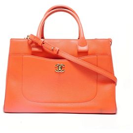 Chanel Neo Executive 2-Way Handbag Orange