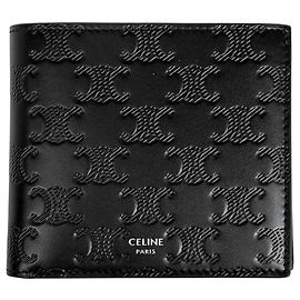 Céline Portafoglio bi-fold Celine Triomphe Nero