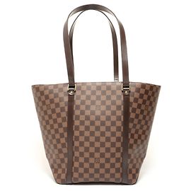Bolsa Tote de Compras Damier Louis Vuitton Marrom