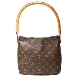 Sac à main Louis Vuitton Monogram Looping MM Marron