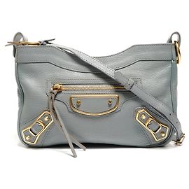 Sac à épaule géant bleu Balenciaga Bleu