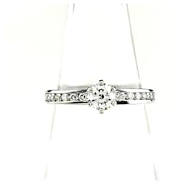 Anello in diamante a mezza luna in platino Tiffany & Co. Argento