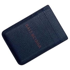 Balenciaga Leather Card Case in Navy Navy blue