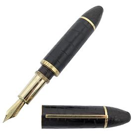 PLUMA LOUIS VUITTON CARGO N73260 EN CUERO DE COCODRILO MARRÓN Castaño